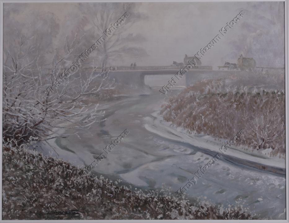 Festmény, "Foktői híd" (Viski Károly Múzeum Kalocsa RR-F)