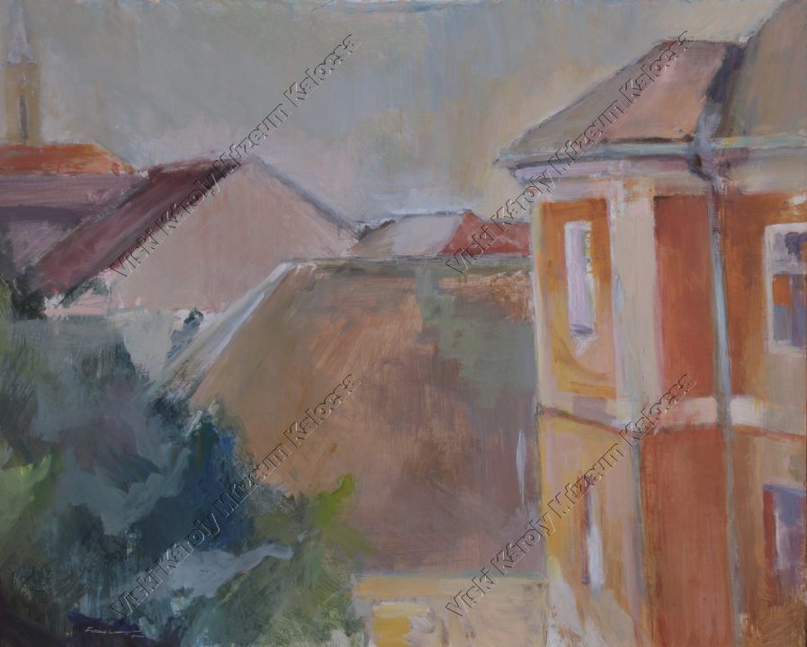 Festmény, "Falak és tetők" (Viski Károly Múzeum Kalocsa RR-F)