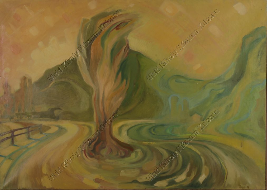 Festmény, "Fa sárgában" (Viski Károly Múzeum Kalocsa RR-F)