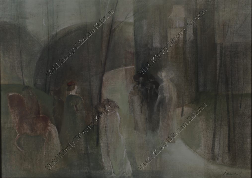 Festmény, "Dante és Beatrice" (Viski Károly Múzeum Kalocsa RR-F)