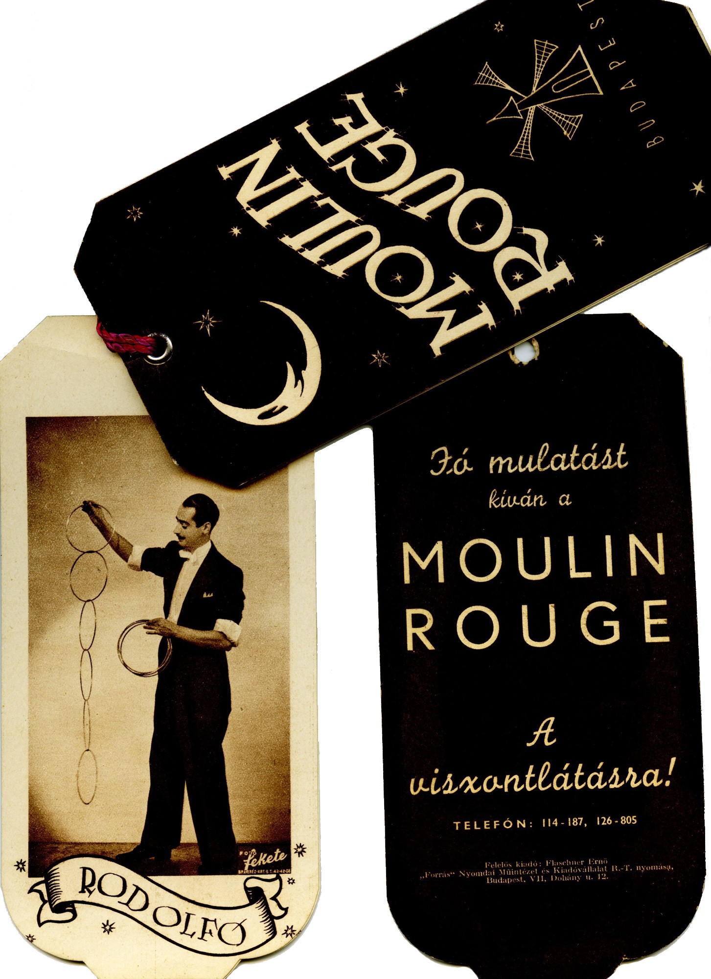 Moulin Rouge mulató műsorfüzet (Kecskeméti Katona József Múzeum CC BY-NC-SA)
