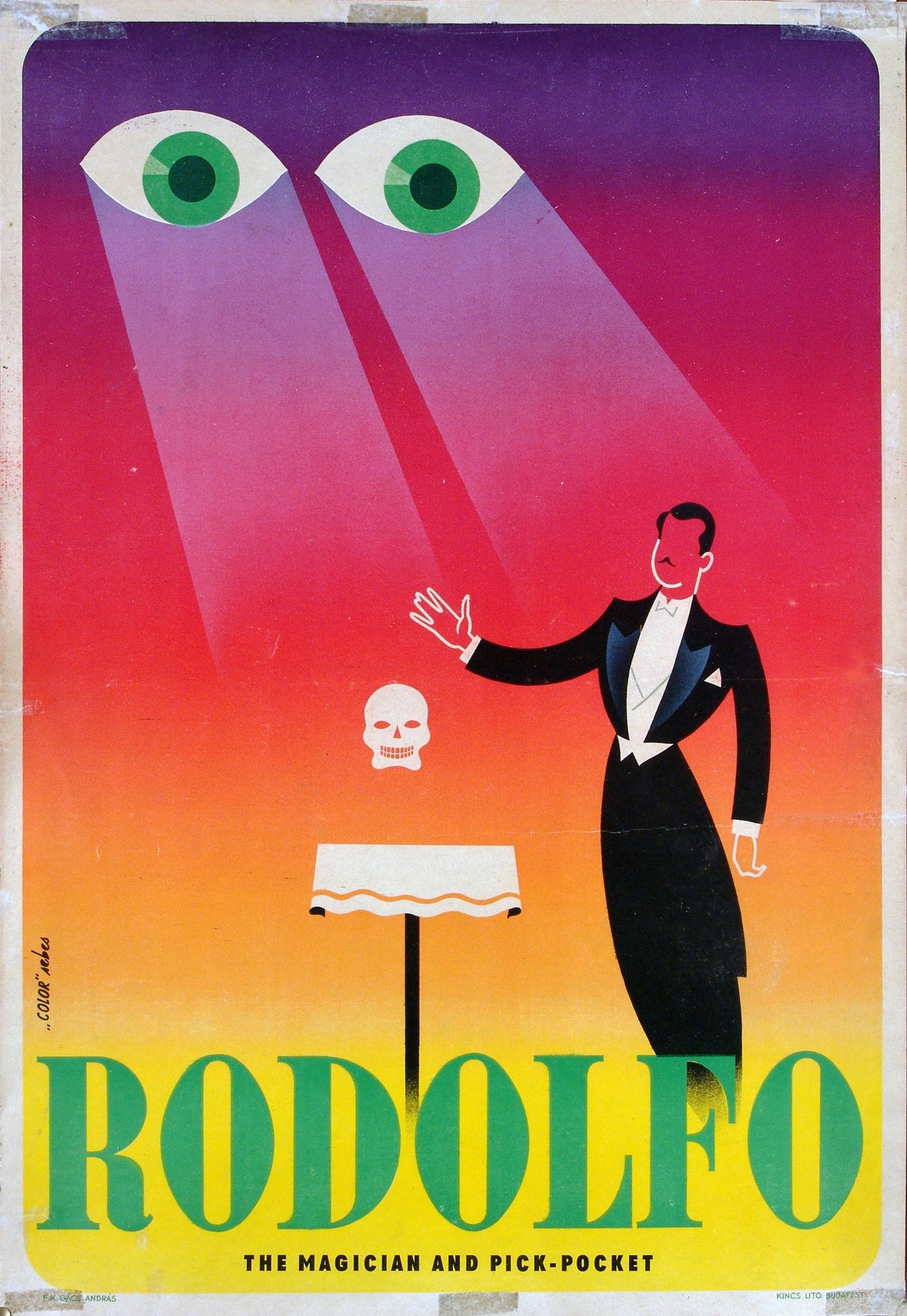 Rodolfo reklámplakát (Kecskeméti Katona József Múzeum CC BY-NC-SA)