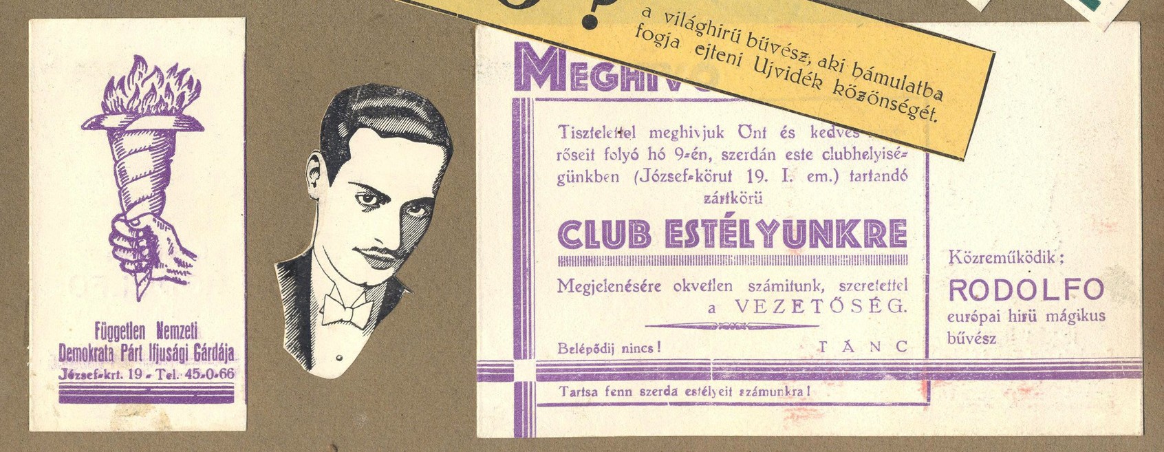 Meghívó club estélyre (Kecskeméti Katona József Múzeum CC BY-NC-SA)