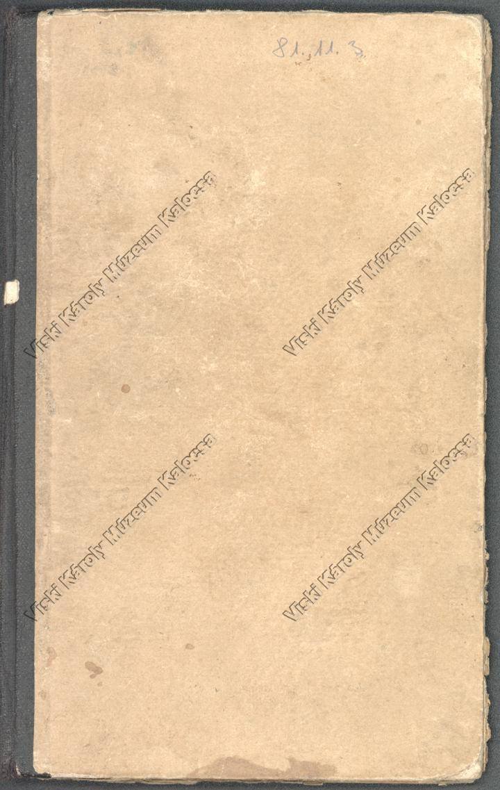 Szolgálati (cseléd) könyv (Viski Károly Múzeum Kalocsa RR-F)