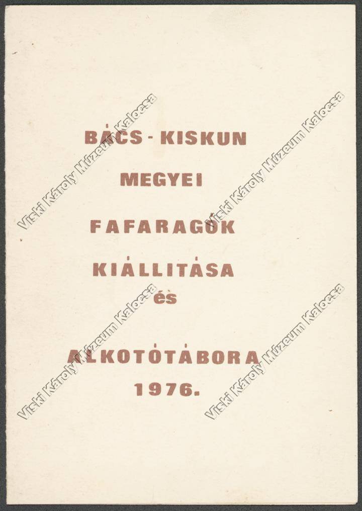 Meghívó (Viski Károly Múzeum Kalocsa RR-F)