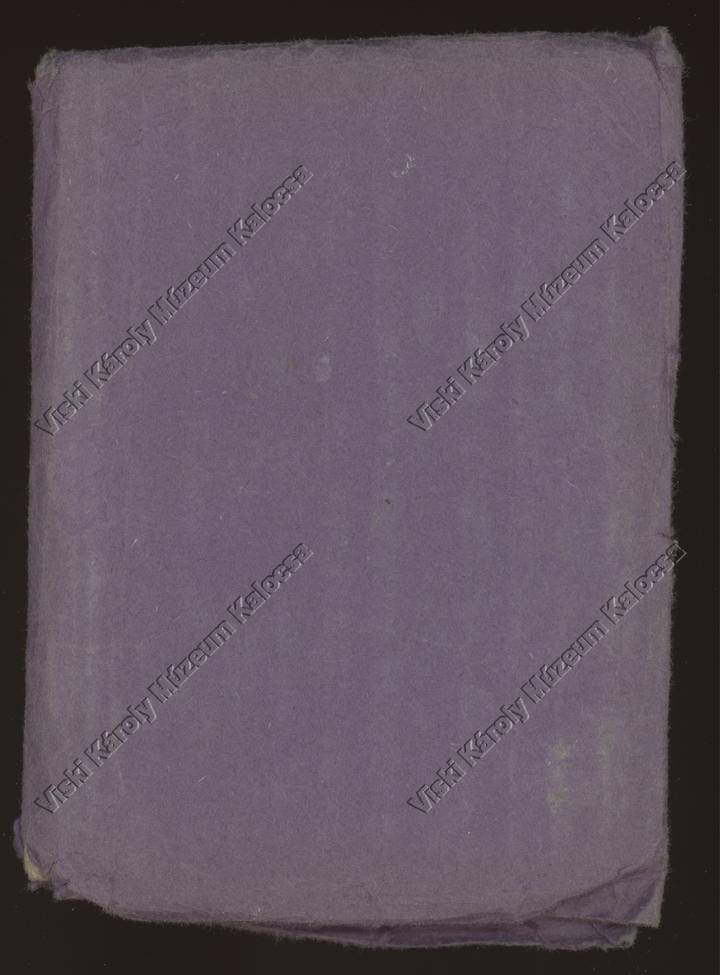 Kéziratos könyv (Viski Károly Múzeum Kalocsa RR-F)
