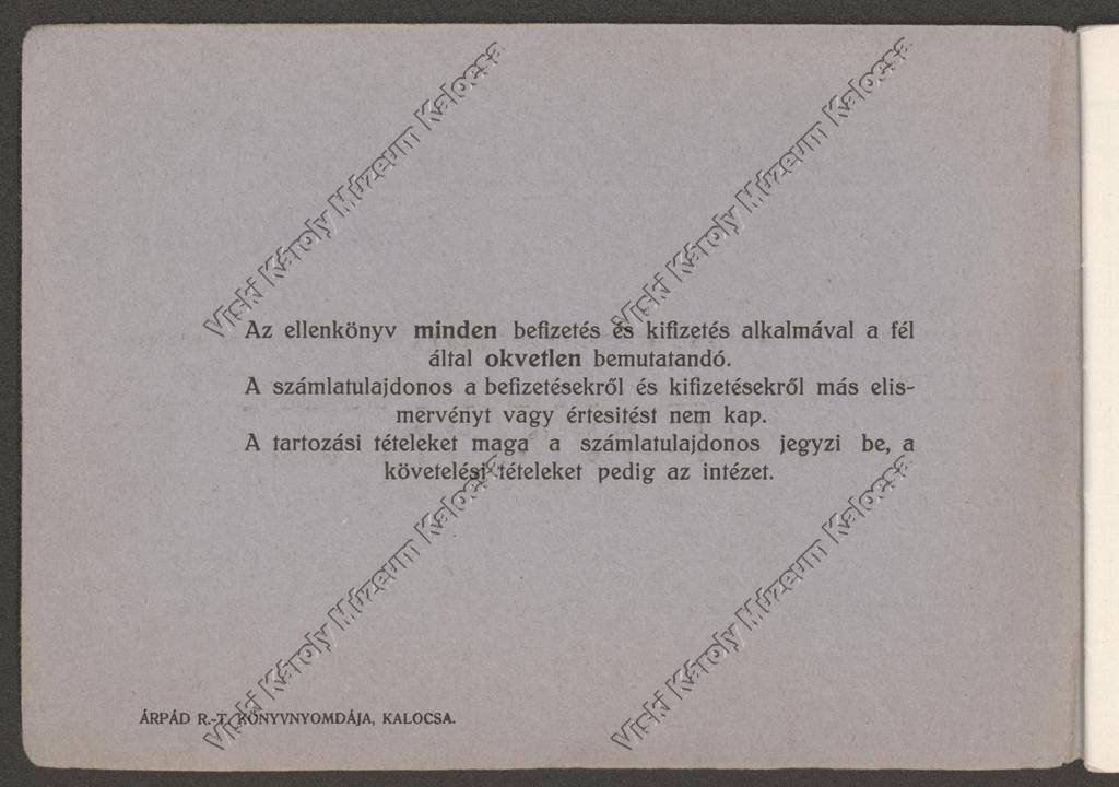 Ellenkönyv (Viski Károly Múzeum Kalocsa RR-F)