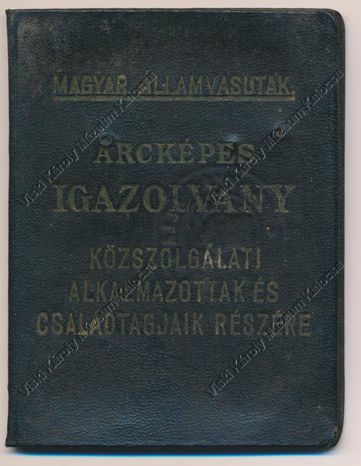 Igazolvány (Viski Károly Múzeum Kalocsa RR-F)