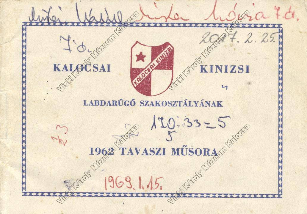 Nyomtatott füzet (Viski Károly Múzeum Kalocsa RR-F)