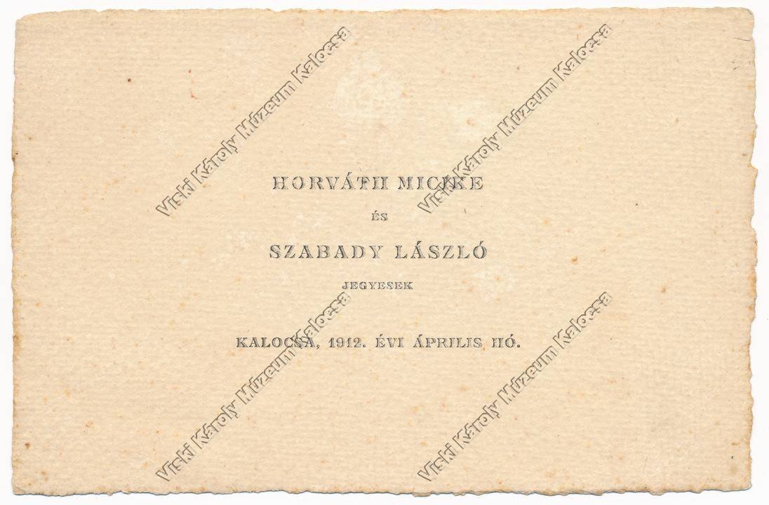Etikett címke (Viski Károly Múzeum Kalocsa RR-F)