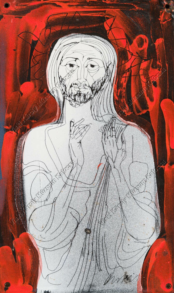 Tűzzománc, Jézus (Viski Károly Múzeum Kalocsa RR-F)