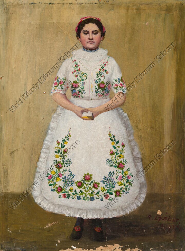 Festmény, Kalocsai leány (Viski Károly Múzeum Kalocsa RR-F)
