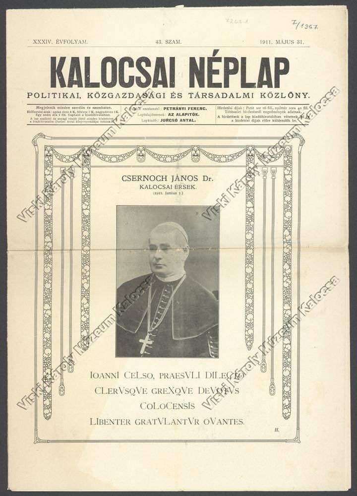Újság, Kalocsai Néplap (Viski Károly Múzeum Kalocsa RR-F)