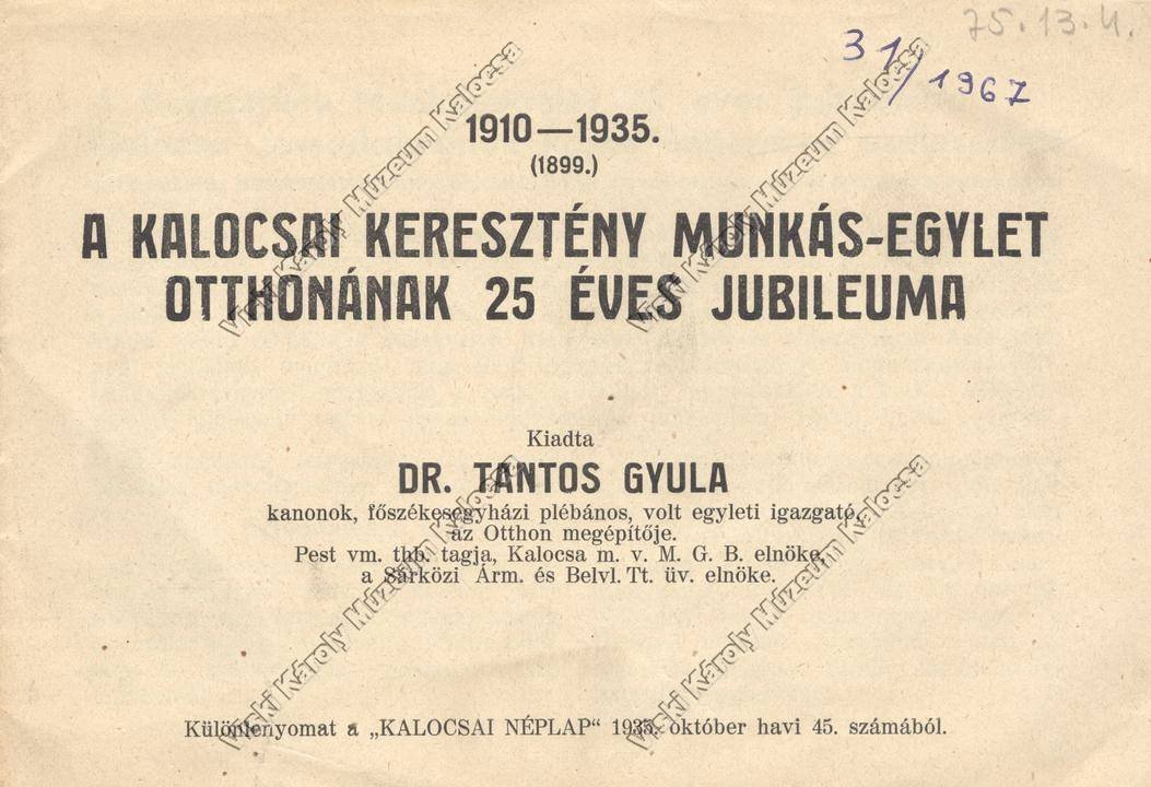 Füzet (Viski Károly Múzeum Kalocsa RR-F)