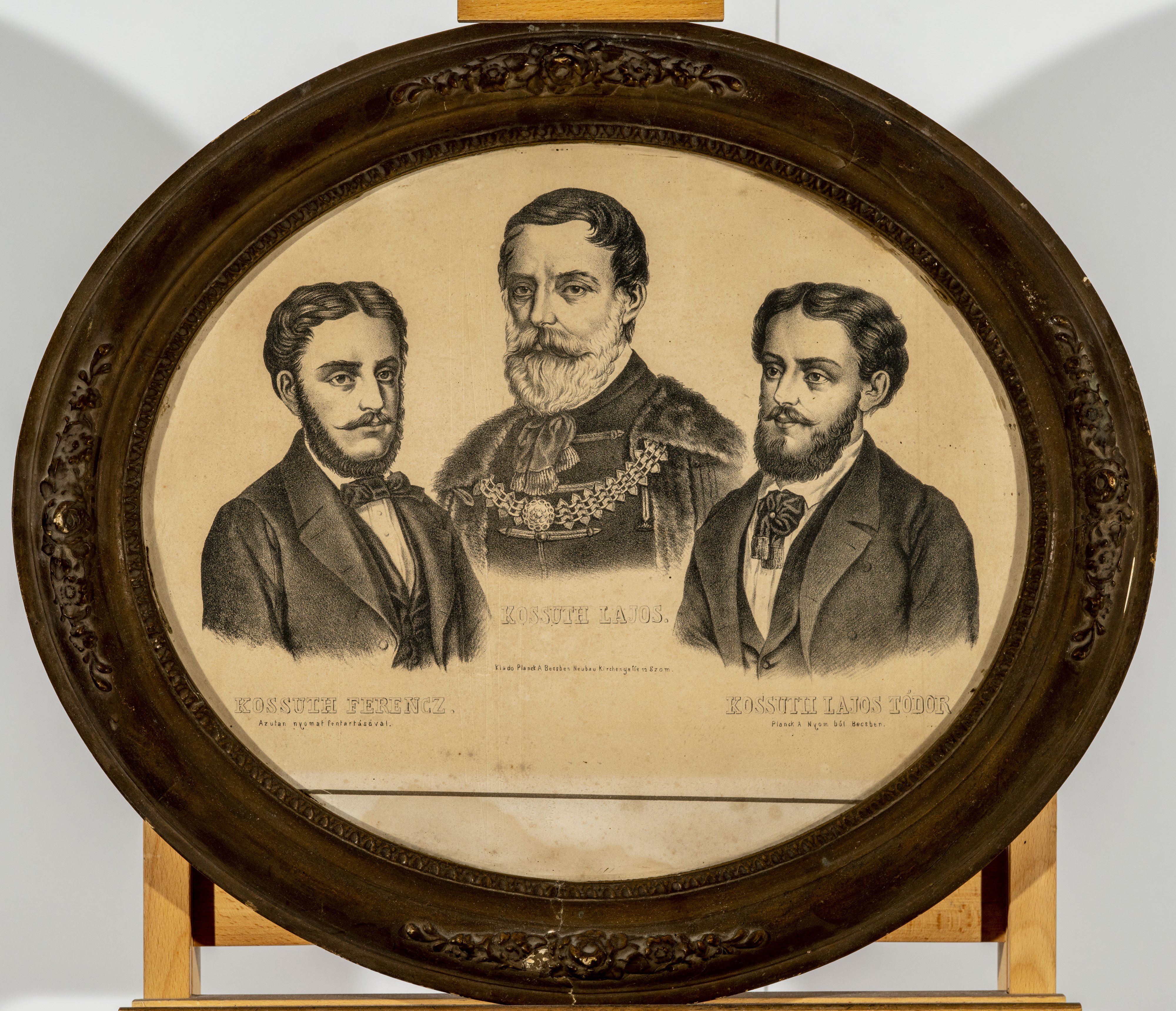 Kossuth Lajos és fiai: Ferencz és Tódor (Evangélikus Országos Múzeum CC BY-NC-SA)