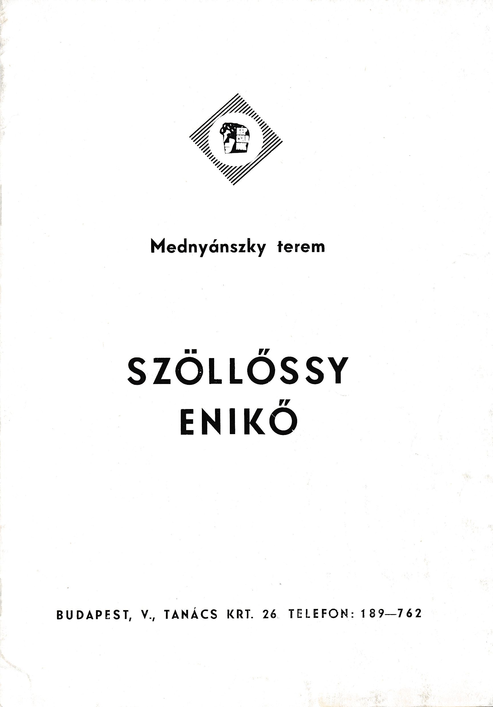 Szöllőssy Enikő kiállítása Budapest Mednyánszky Terem 1969 (Design DigiTár – Iparművészeti archívum CC BY-NC-SA)