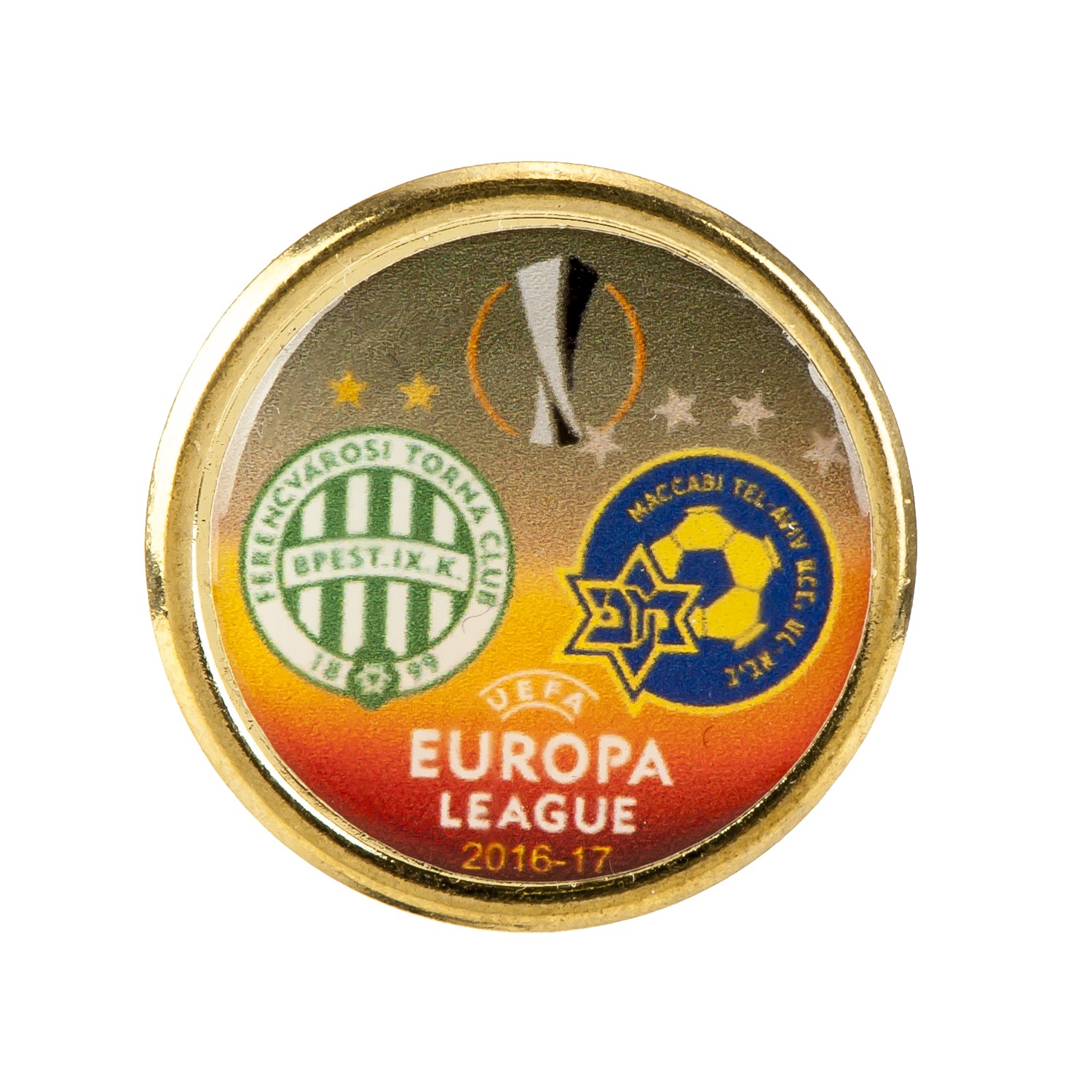 UEFA Európa Liga kitűző (Fradi Múzeum CC BY-NC-SA)