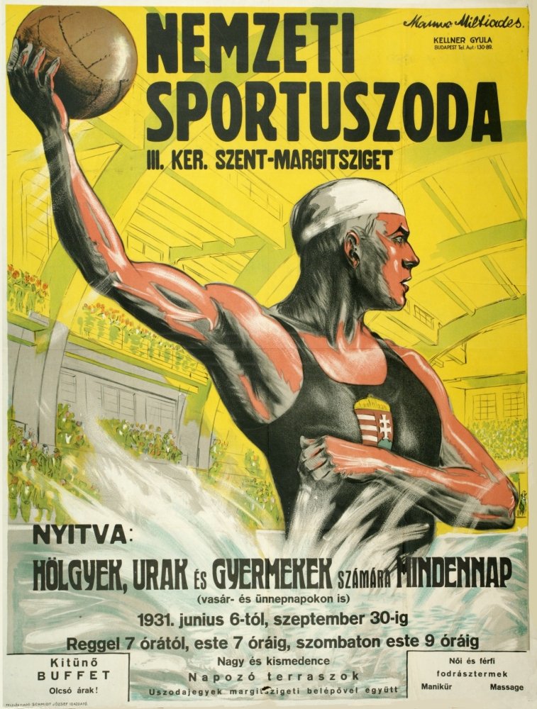 Nemzeti Sportuszoda megnyitása alsó Margitsziget (Budapesti Történeti Múzeum CC BY-NC-SA)