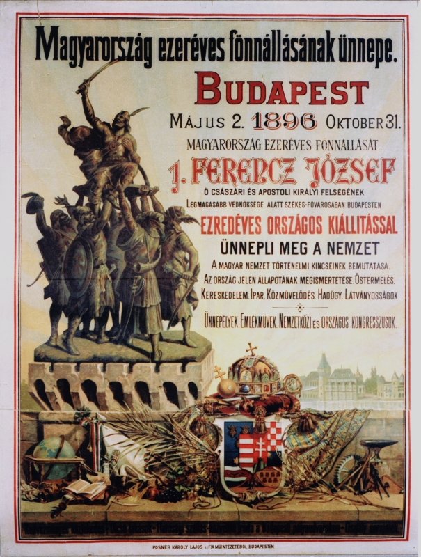„Magyarország ezeréves fönnállásának ünnepe” Ezredéves Országos Kiállítás (Budapesti Történeti Múzeum CC BY-NC-SA)