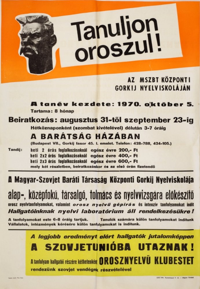 Tanuljon Oroszul! (Budapesti Történeti Múzeum CC BY-NC-SA)