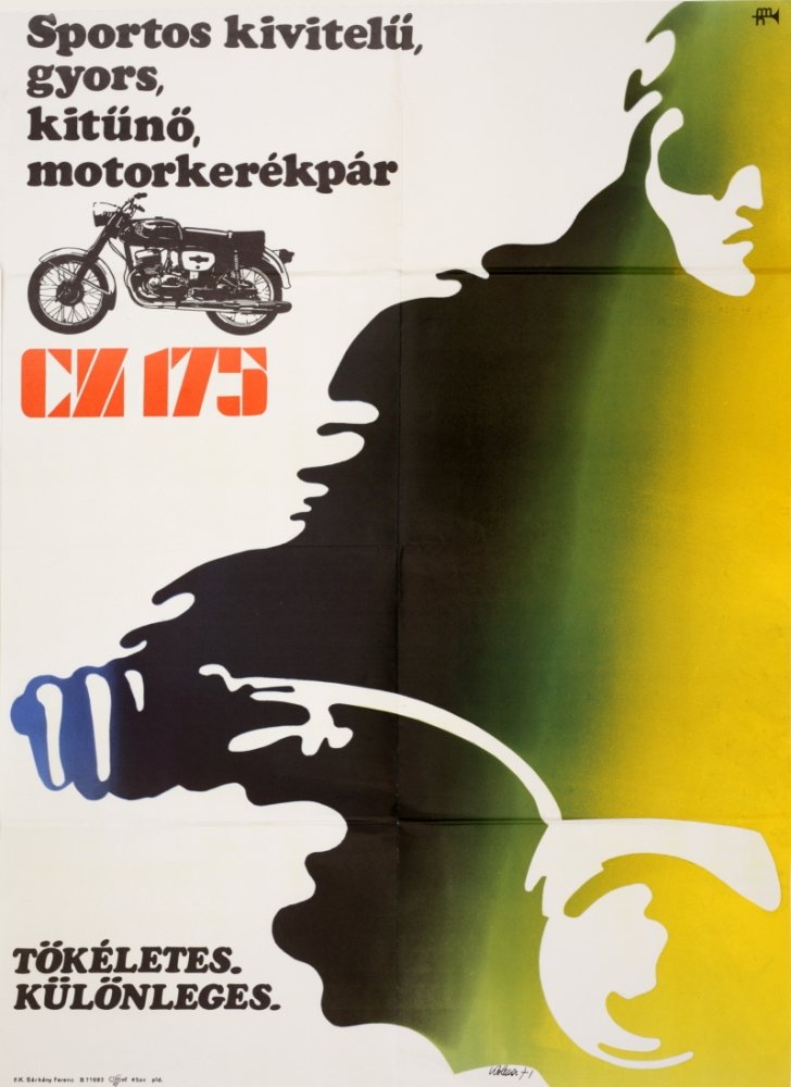 Sportos kivitelű,gyors,kitűnő,motorkerékpár CZ 175 (Budapesti Történeti Múzeum CC BY-NC-SA)