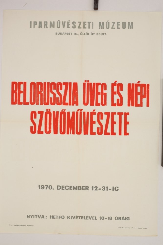 Belorusszia Üveg És Népi Szövőművészete (Budapesti Történeti Múzeum CC BY-NC-SA)
