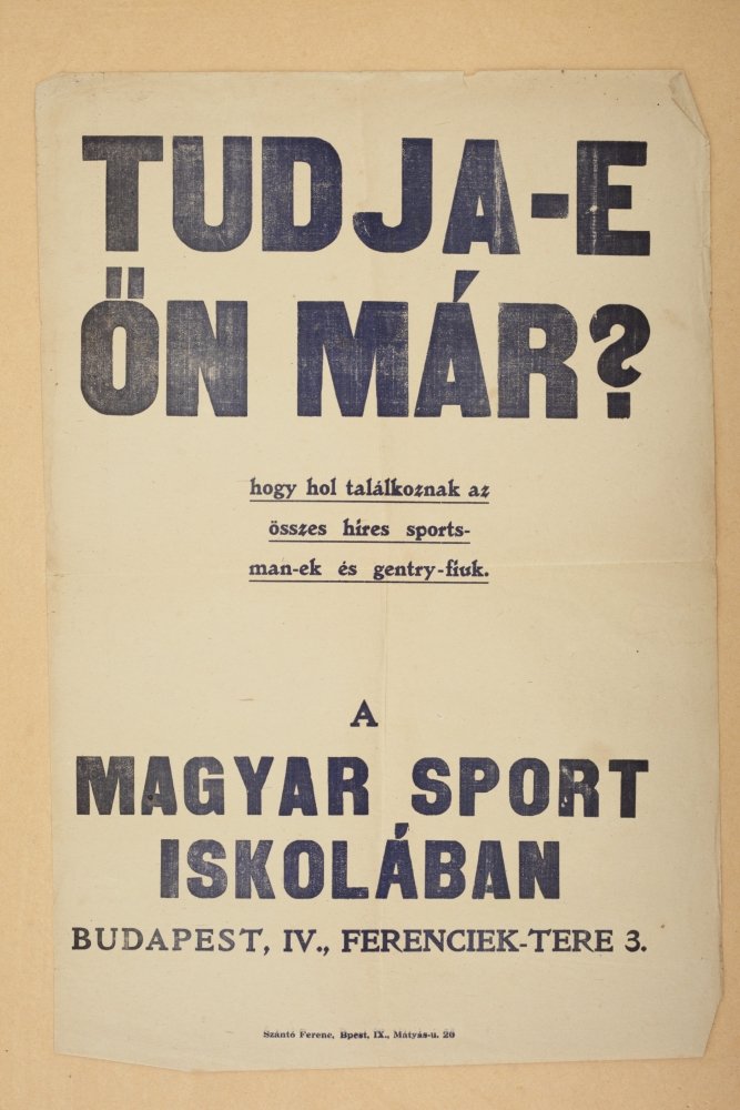 Tudja-e Ön Már? (Budapesti Történeti Múzeum CC BY-NC-SA)