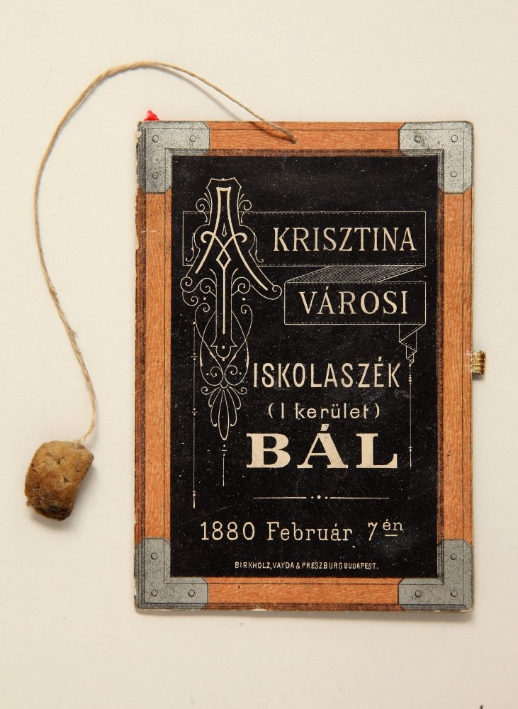 Táncrend, Krisztinavárosi Iskolaszék Bálja (Budapesti Történeti Múzeum CC BY-NC-SA)
