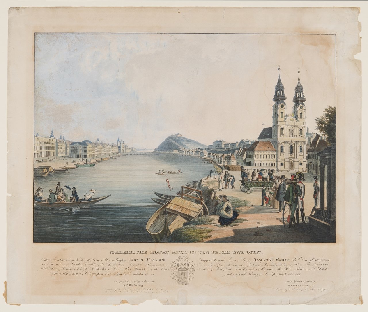 Buda és Pest festői látképe délről (Budapesti Történeti Múzeum CC BY-NC-SA)