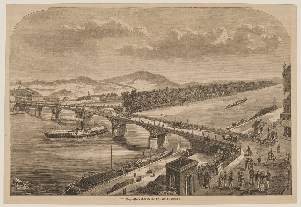 A margitszigeti Duna-híd Pesten (Budapesti Történeti Múzeum CC BY-NC-SA)