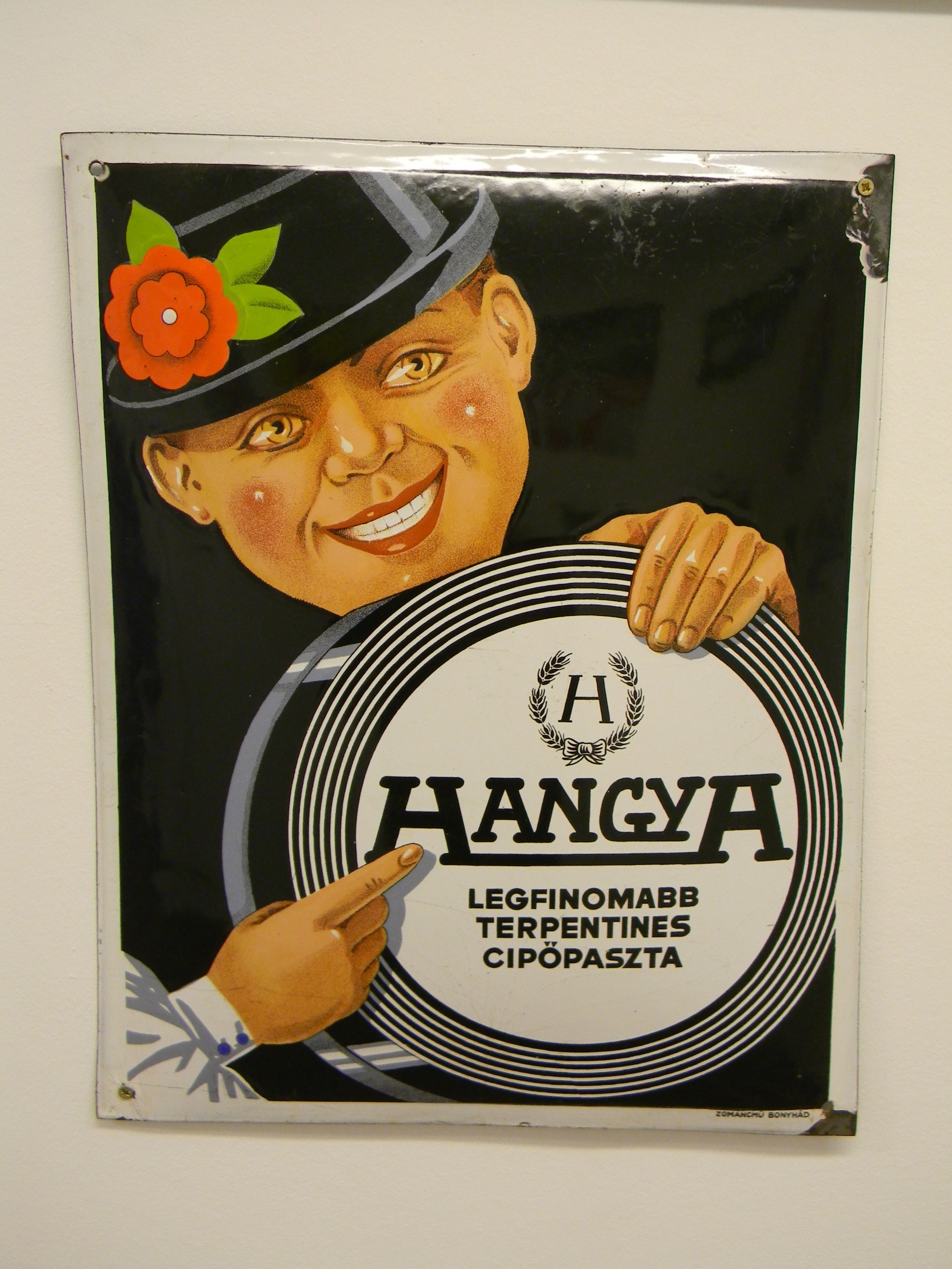 Hangya cip&#337;paszta reklámtábla (Magyar Kereskedelmi és Vendéglátóipari Múzeum CC BY-NC-SA)