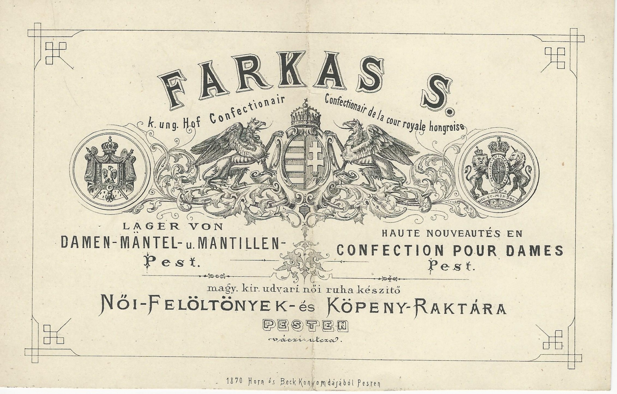 Farkas S. számla (Magyar Kereskedelmi és Vendéglátóipari Múzeum CC BY-NC-SA)