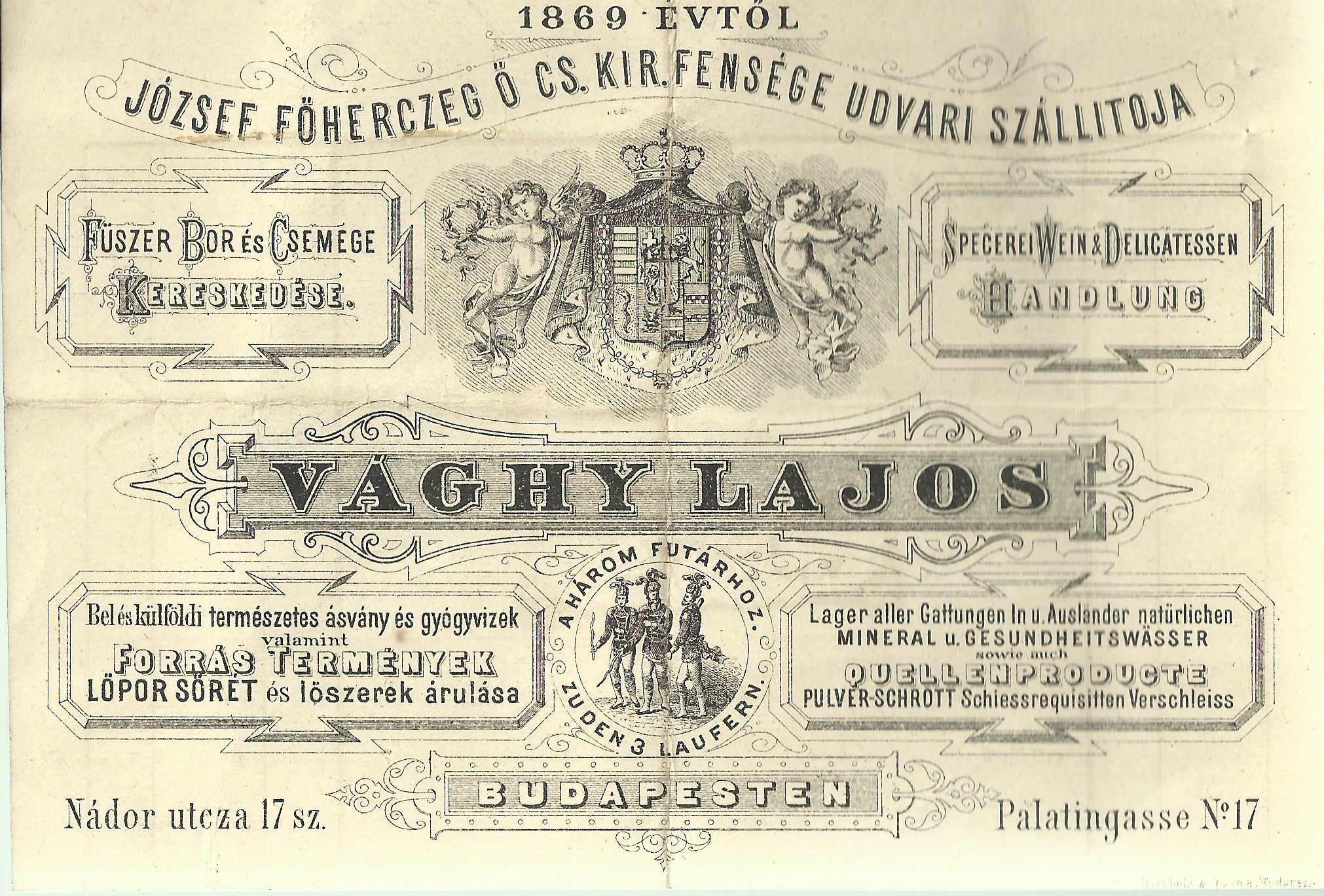 Vághy Lajos számla (Magyar Kereskedelmi és Vendéglátóipari Múzeum CC BY-NC-SA)