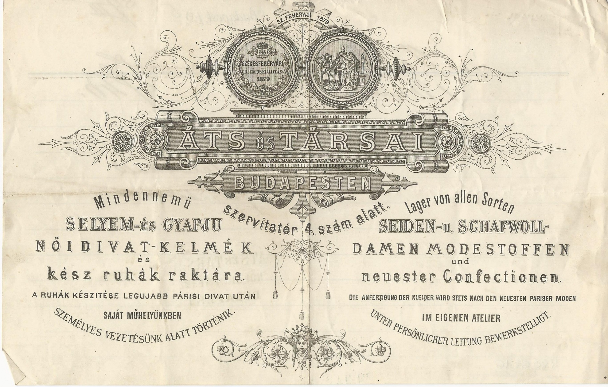 Áts és Társai számla (Magyar Kereskedelmi és Vendéglátóipari Múzeum CC BY-NC-SA)
