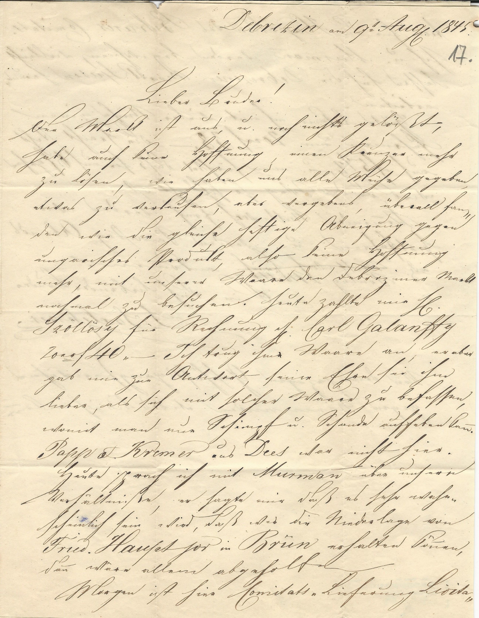 Saxlehner S. levél (Magyar Kereskedelmi és Vendéglátóipari Múzeum CC BY-NC-SA)