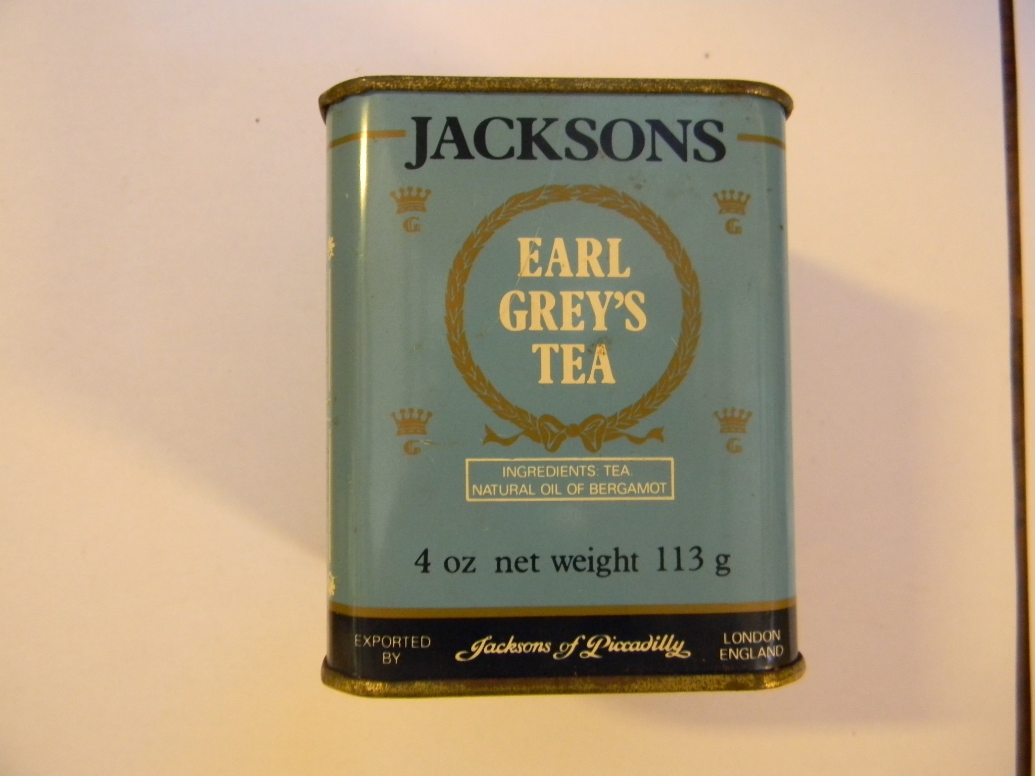 Jacsons Earl Grey teásdoboz (Magyar Kereskedelmi és Vendéglátóipari Múzeum CC BY-NC-SA)