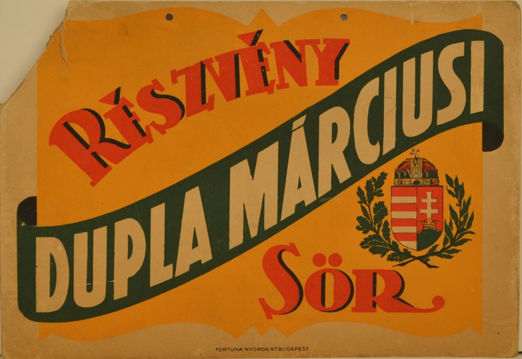 Részvény Dupla Márciusi Sör (Magyar Kereskedelmi és Vendéglátóipari Múzeum CC BY-NC-SA)