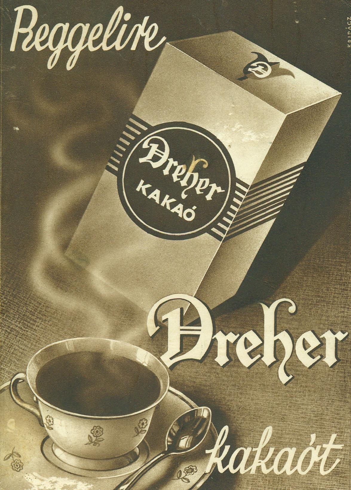 Dreher reklámképeslap (Magyar Kereskedelmi és Vendéglátóipari Múzeum CC BY-NC-SA)