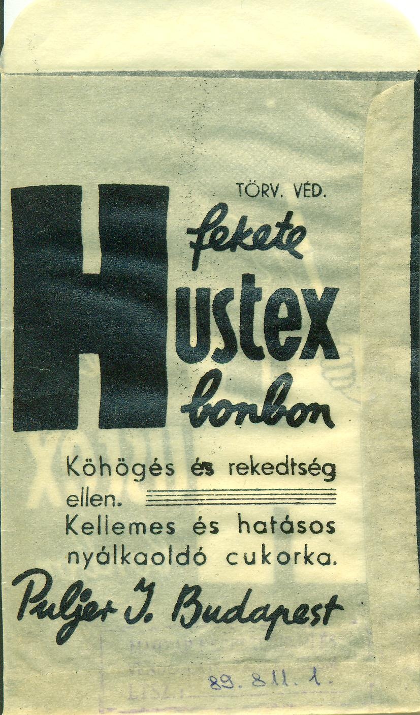 Hustex cukor csomagolóanyag (Magyar Kereskedelmi és Vendéglátóipari Múzeum CC BY-NC-SA)