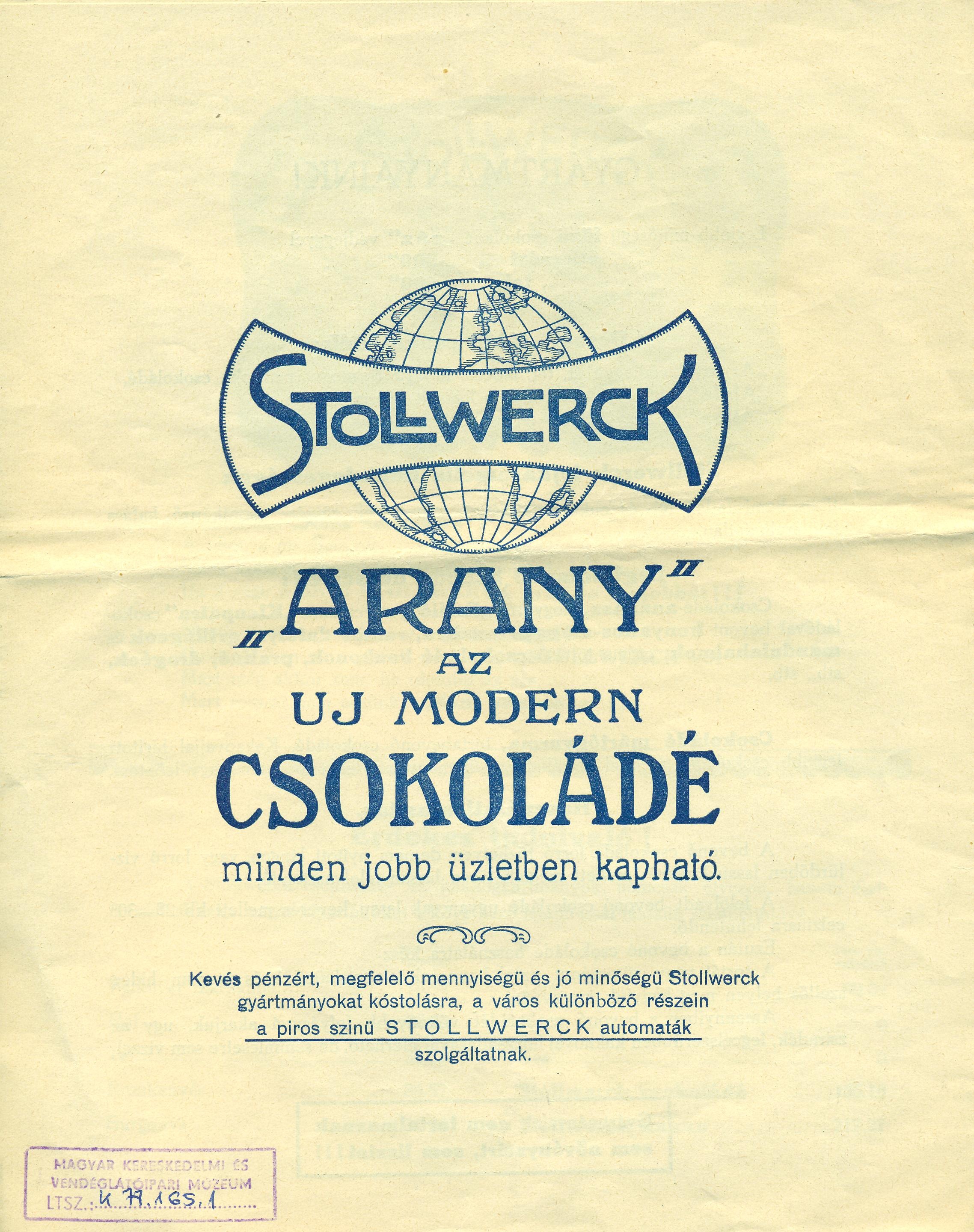Stollwerck reklámlap (Magyar Kereskedelmi és Vendéglátóipari Múzeum CC BY-NC-SA)