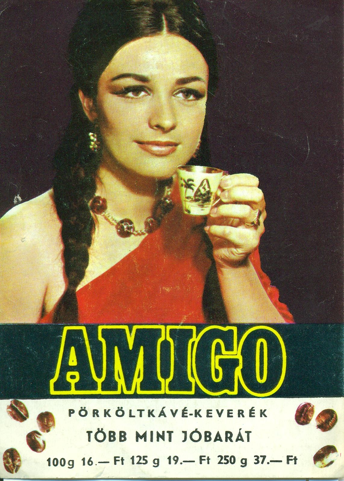 Amigo kávé reklámlapja (Magyar Kereskedelmi és Vendéglátóipari Múzeum CC BY-NC-SA)