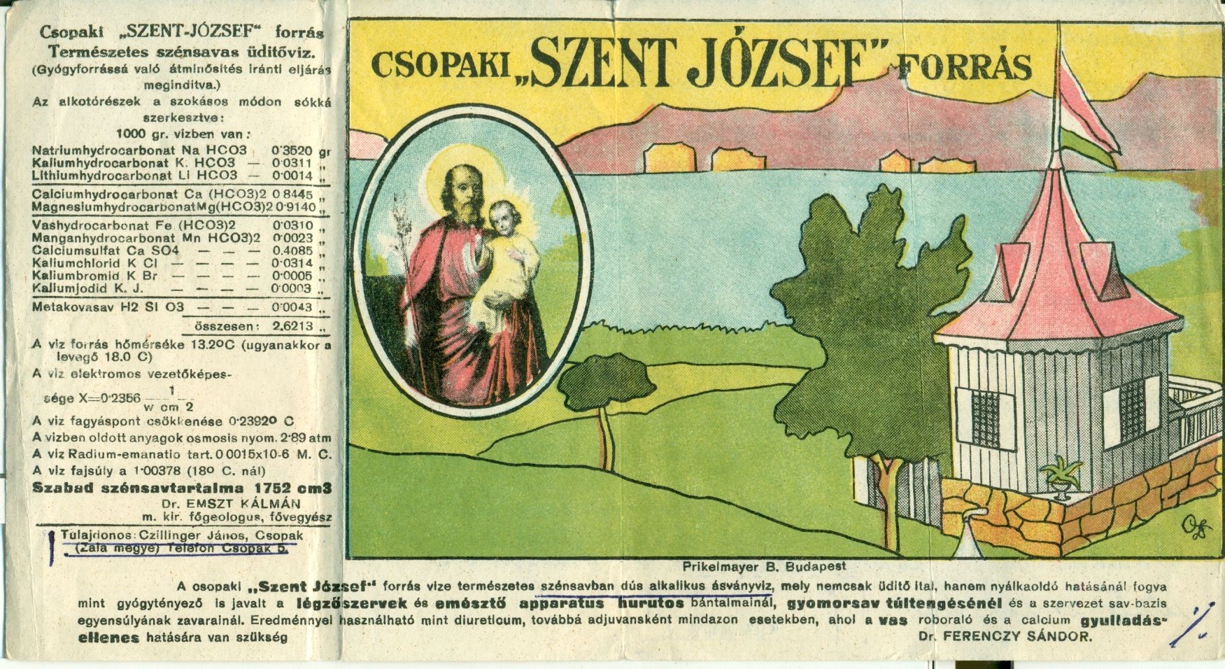Csopaki "Szent József" forrás (Magyar Kereskedelmi és Vendéglátóipari Múzeum CC BY-NC-SA)