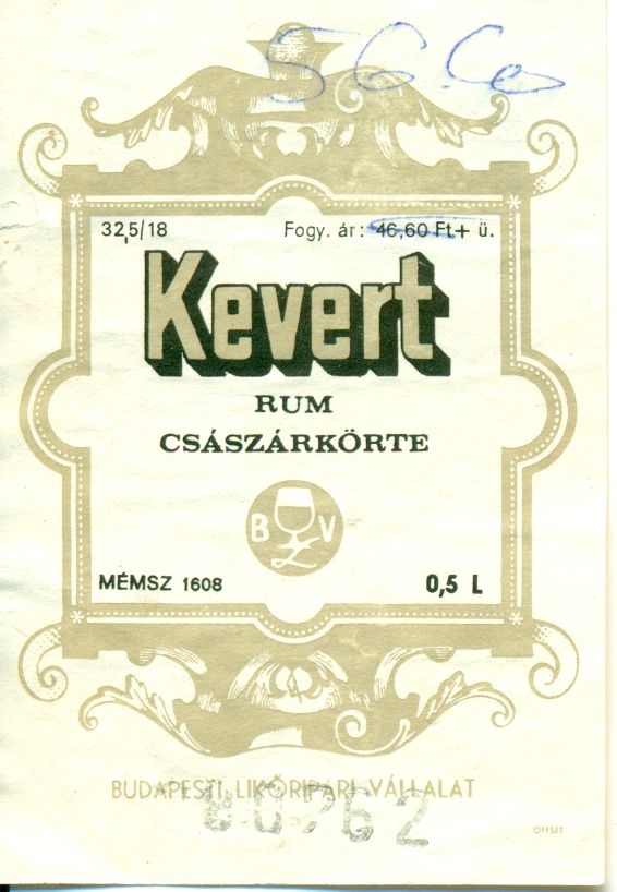 Kevert, rum - császárkörte (Magyar Kereskedelmi és Vendéglátóipari Múzeum CC BY-NC-SA)