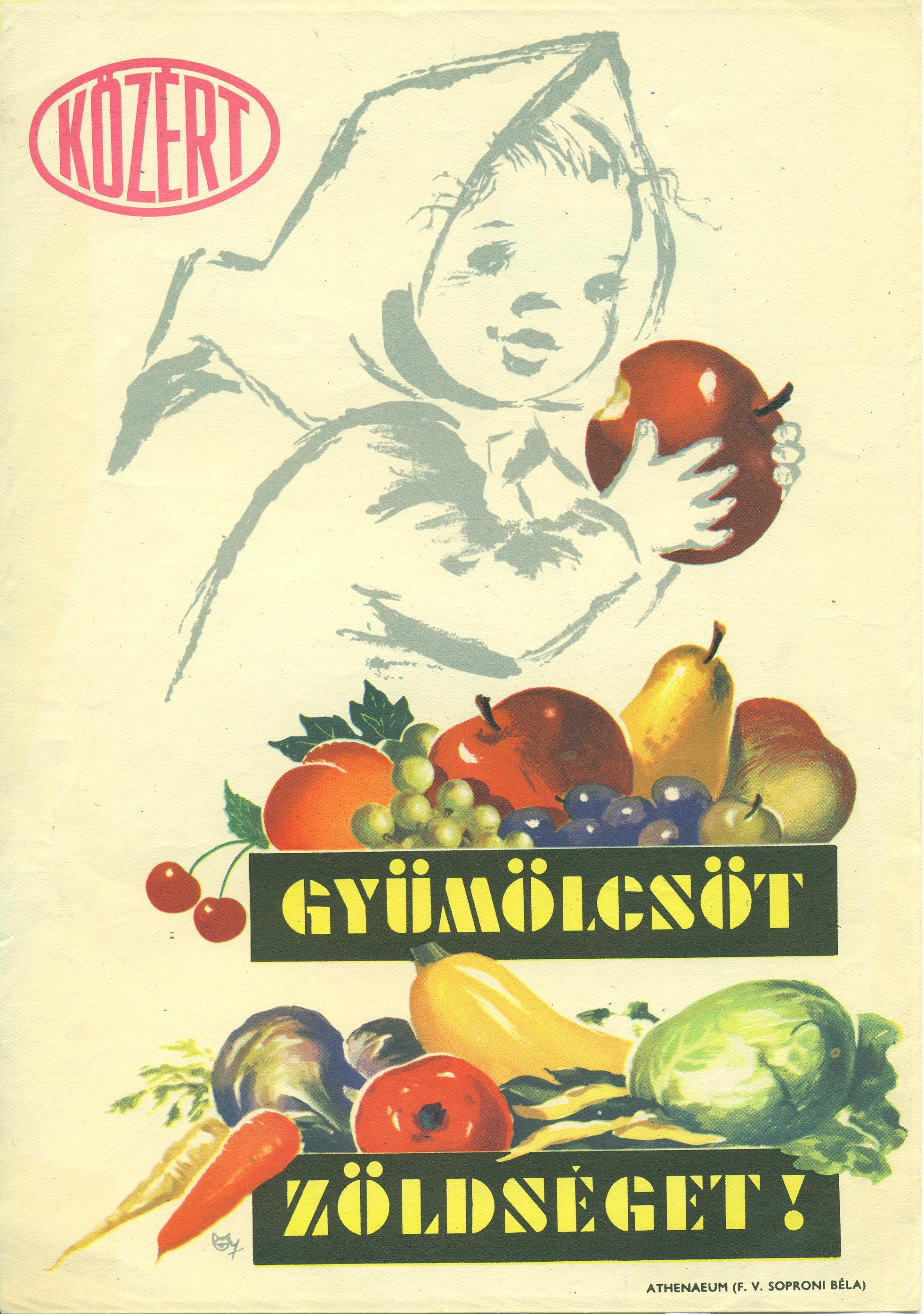 KÖZÉRT reklámlap (Magyar Kereskedelmi és Vendéglátóipari Múzeum CC BY-NC-SA)