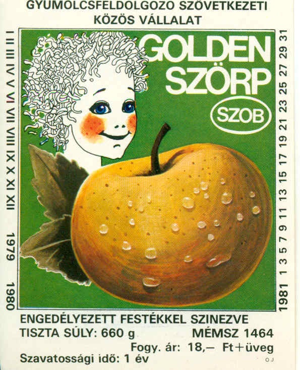 Golden Szörp (Magyar Kereskedelmi és Vendéglátóipari Múzeum CC BY-NC-SA)