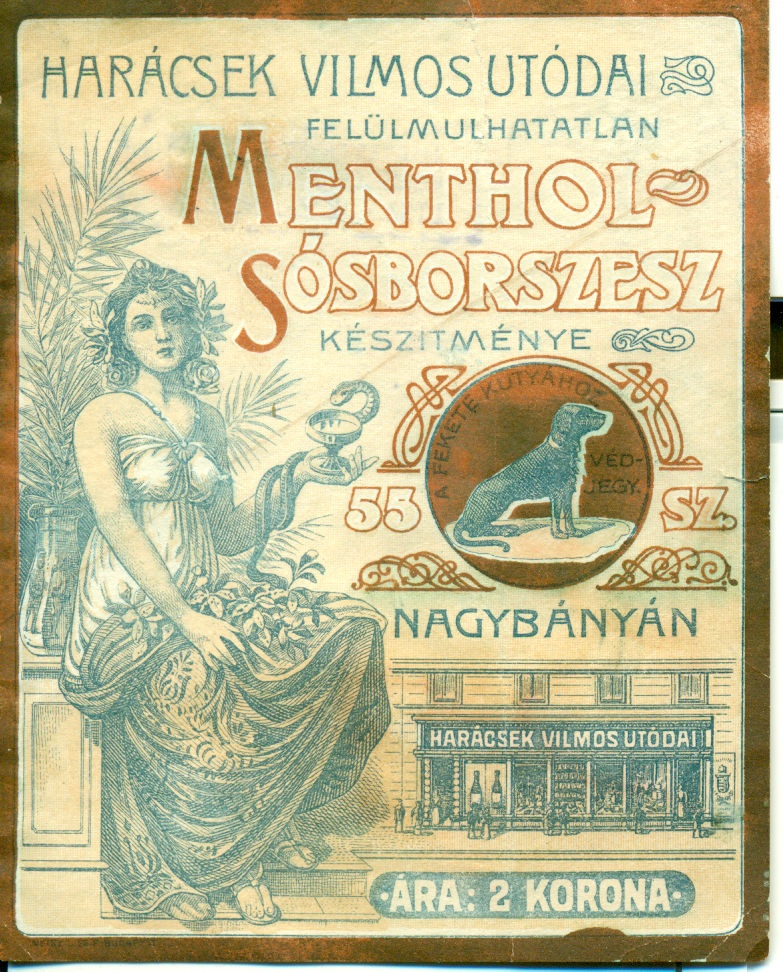 Menthol Sósborszesz (Magyar Kereskedelmi és Vendéglátóipari Múzeum CC BY-NC-SA)