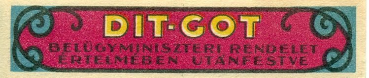 Dit-Got címke (Magyar Kereskedelmi és Vendéglátóipari Múzeum CC BY-NC-SA)