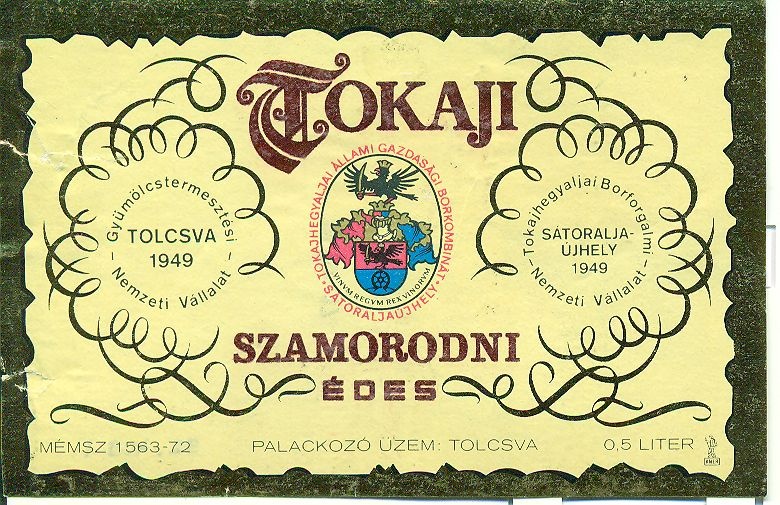 Tokaji Szamorodni (Magyar Kereskedelmi és Vendéglátóipari Múzeum CC BY-NC-SA)