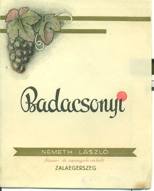 Badacsonyi (Magyar Kereskedelmi és Vendéglátóipari Múzeum CC BY-NC-SA)