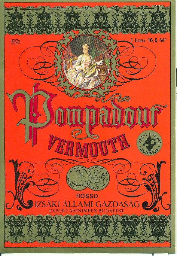 Pompadour Vermouth Rosso (Magyar Kereskedelmi és Vendéglátóipari Múzeum CC BY-NC-SA)